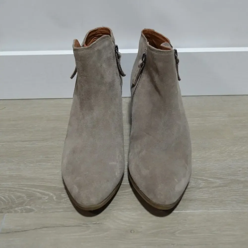 Frye Judith Double Zip Ankle Bootie Suede Leather Gray Size 9 - Picture 2 of 9